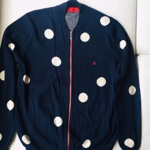 Carolina Herrera Knit Wear Bomber Style Sweater.